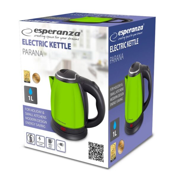ESPERANZA CZAJNIK ELEKTRYCZNY PARANA 1.0 L ZIELONY EKK128G - obrazek 2