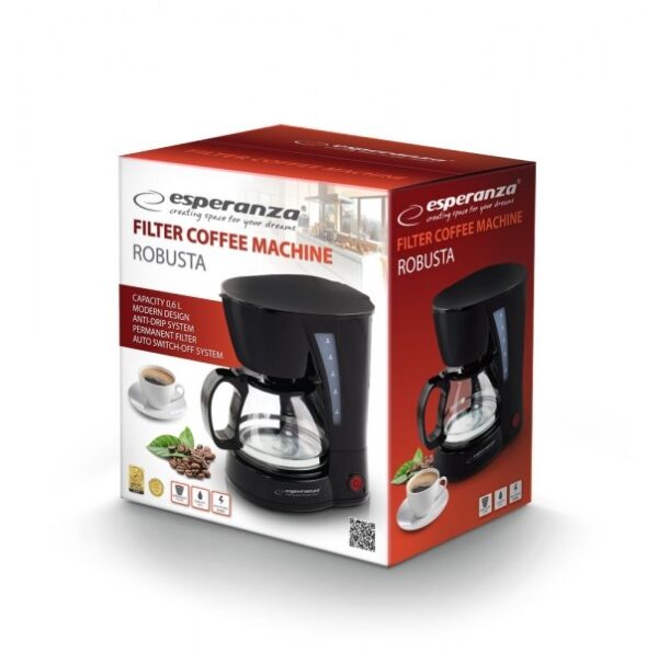 Ekspres przelewowy Esperanza Robusta EKC006 (650W; kolor czarny) - obrazek 2