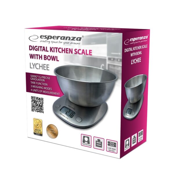 ESPERANZA WAGA KUCHENNA Z MISĄ LYCHEE EKS008 - obrazek 2