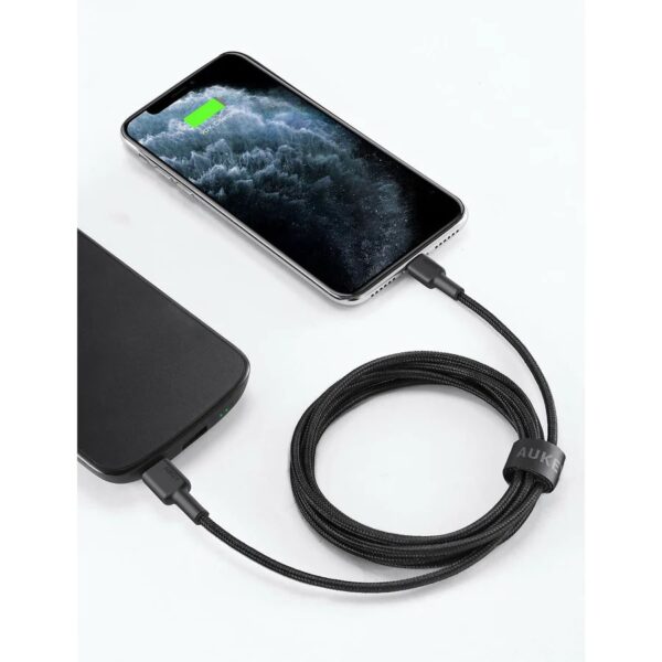 AUKEY CB-CL03 NYLONOWY KABEL USB C-LIGHTNING 2M PD - obrazek 2