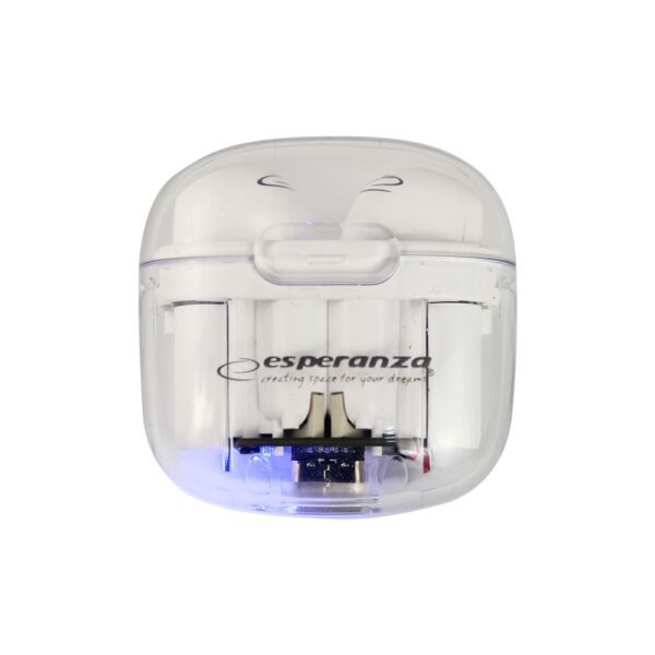 ESPERANZA SŁUCHAWKI DOUSZNE BLUETOOTH TWS ANTHE WHITERDERA EH237W - obrazek 2