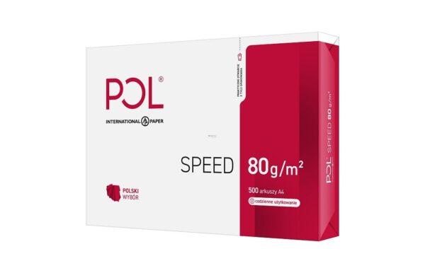 Papier xero ksero biurowy POLSPEED (A4; 80g/m2; 500 szt. arkuszy; papier biały; matowy)