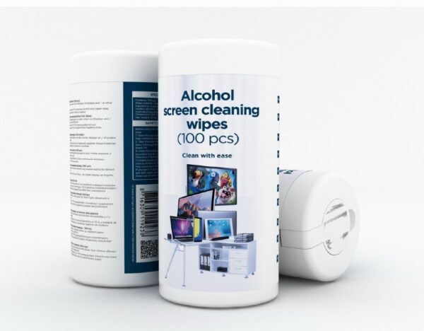 GEMBIRD CHUSTECZKI CZYSZCZĄCE W TUBIE LCD/TFT 100 SZTUK (70% ALKOHOLU IZOPROPYLOWEGO) - obrazek 2