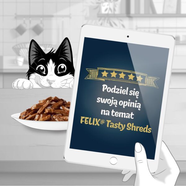 FELIX Tasty Shreds z wołowiną i kurczakiem - mokra karma dla kota - 4x 80g - obrazek 2