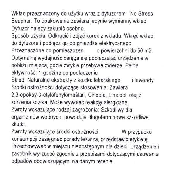 BEAPHAR No Stress - wkład do aromatyzera behawioralnego dla kotów - 30ml - obrazek 3