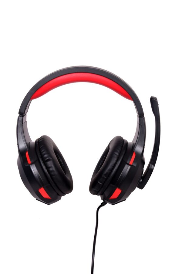 GEMBIRD GAMING SŁUCHAWKI USB 5.1 Z SYSTEMEM SURROUND CZARNO/CZERWONE, MIKROFON, REGULACJA GŁOŚNOŚCI - obrazek 3