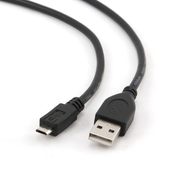 Kabel GEMBIRD CCP-MUSB2-AMBM-1M (Micro USB M - USB M; 1m; kolor czarny) - obrazek 2