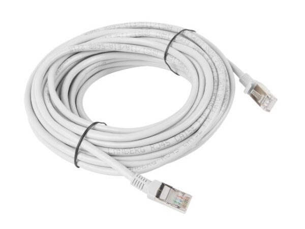 Patchcord UTP Lanberg PCU5-10CC-1000-S (RJ45 - RJ45 ; 10m; UTP; kat. 5e; kolor szary) - obrazek 2