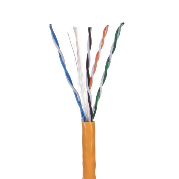 LANBERG KABEL UTP 1GB/S 305M DRUT CCA POMARAŃCZOWY LCU6-10CC-0305-O - obrazek 2