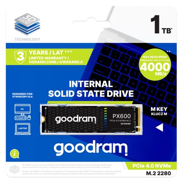 Dysk SSD Goodram PX600 2TB M.2 PCIe NVME gen. 4 x4 3D NAND - obrazek 3
