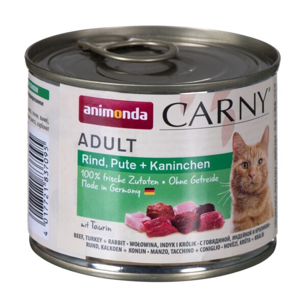 ANIMONDA Carny Adult wołowina, indyk i królik - mokra karma dla kota - 200g - obrazek 2
