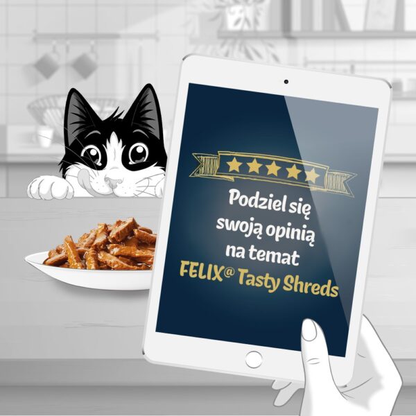 FELIX Tasty Shreds z łososiem i tuńczykiem - mokra karma dla kota - 4x 80g - obrazek 2