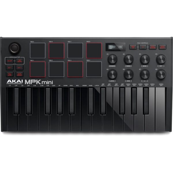 AKAI MPK MINI 3 BLACK - Mini klawiatura sterująca - obrazek 2