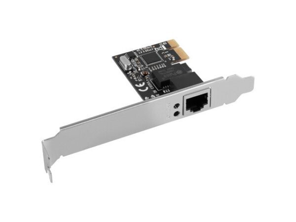 LANBERG KARTA SIECIOWA PCI-E 1X RJ45 1GB RTL8111C ŚLEDŹ LOW PROFILE PCE-1GB-201 - obrazek 2