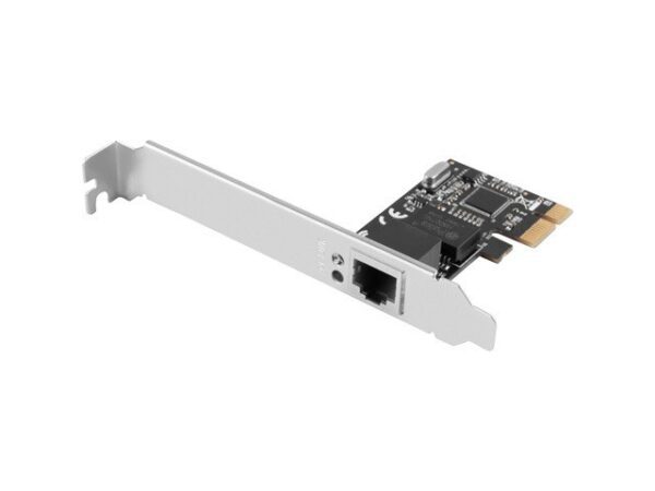 LANBERG KARTA SIECIOWA PCI-E 1X RJ45 1GB RTL8111C ŚLEDŹ LOW PROFILE PCE-1GB-201 - obrazek 3
