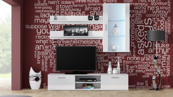 Zestaw SOHO 5 (RTV180 + Wit.Wisz + Półki) BI/BI POŁ - obrazek 2