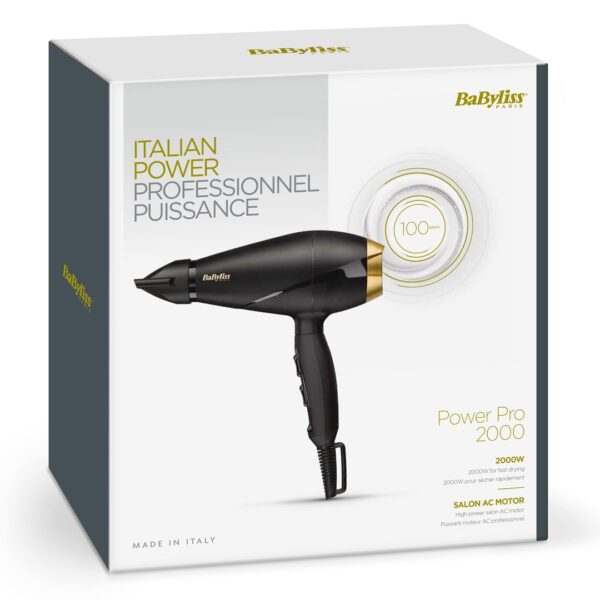 Suszarka do włosów Babyliss 6704E (2000W; kolor czarny) - obrazek 3