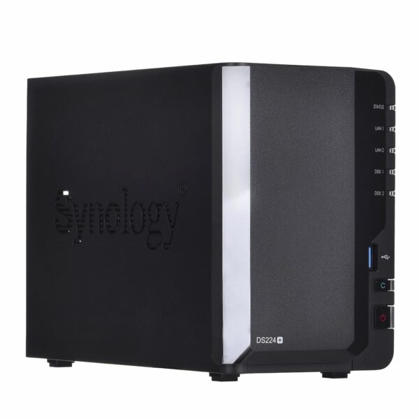 NAS Synology DS224+; Tower; 2x (3.5" SATA HDD); Intel Celeron J4125;,2GB DDR4 (max. 6GB), 2x 1GbE RJ-45 - obrazek 3