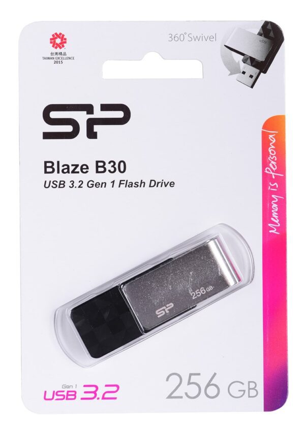 Pendrive Silicon Power Blaze B30 256GB USB 3.1 kolor czarny - obrazek 2