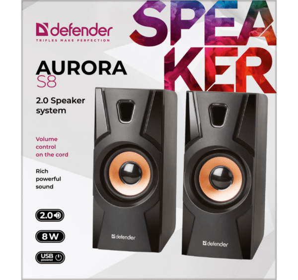 DEFENDER GŁOŚNIKI AURORA S8 2.0 8W USB 65408 - obrazek 4