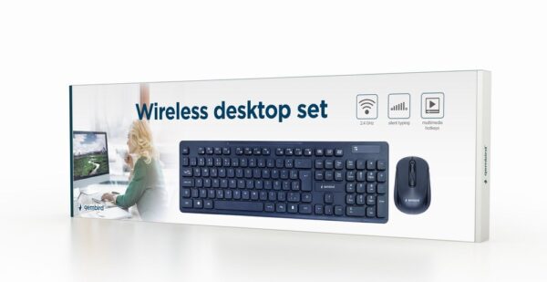 GEMBIRD ZESTAW BEZPRZEWODOWA KLAWIATURA + MYSZ CZARNA, UKŁAD US - obrazek 4