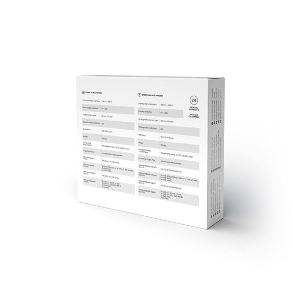 SAVIO NAGRYWARKA ZEWNĘTRZNA TYPU SLIM CD/DVD R/RW – USB 2.0 AK-43 - obrazek 2
