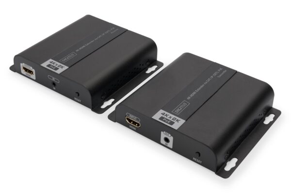Extender HDMI IP/Cat.5/6/7 120m 4K 30Hz UHD PoEHDCP 1.4 IR audio (zestaw)