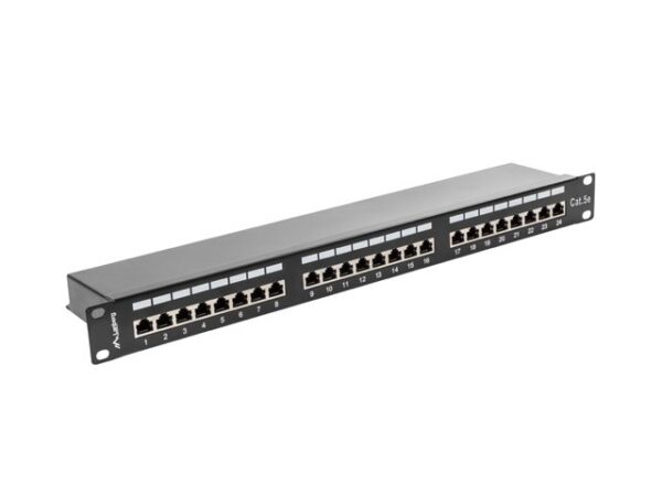 Patch panel Lanberg PPS5-1024-B (1U; kat. 5e; 24xRJ-45) - obrazek 2