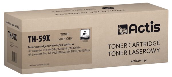 Actis TH-59X Toner (zamiennik HP CF259X; Supreme; 10000 stron; czarny) z chipem monitorującym poziom tonera. Zalecamy wyłączenie aktualizacji oprogramowania drukarki.