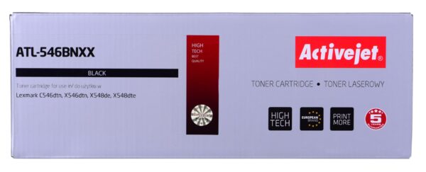Activejet ATL-546BNXX Toner (zamiennik LEXMARK C546U1KG; Supreme; 8000 stron; czarny) - obrazek 2