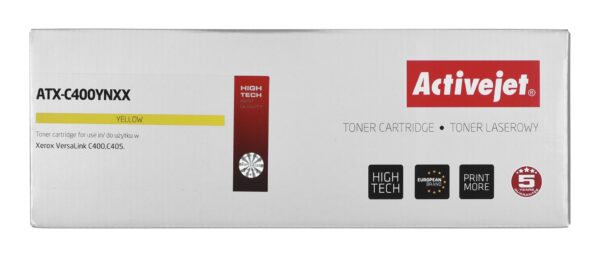 Activejet ATX-C400YNXX Toner (zamiennik Xerox 106R03533; Supreme; 8000 stron; żółty) - obrazek 2