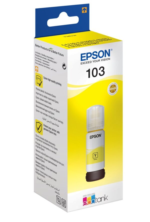 Tusz Epson C13T00S44A (oryginał 103; 65 ml; żółty) - obrazek 2