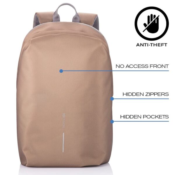 XD DESIGN PLECAK ANTYKRADZIEŻOWY BOBBY SOFT BRĄZOWY P/N: P705.796 - obrazek 3