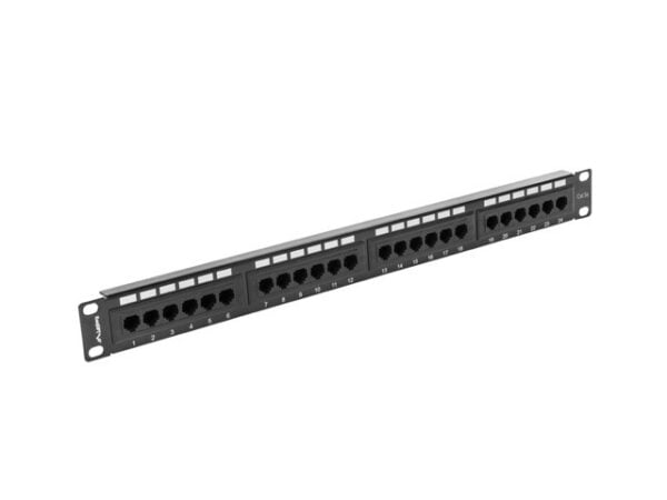 Patch panel Lanberg PPU5-1024-B (1U; 19"; kat. 5e; UTP; 24xRJ-45) - obrazek 3