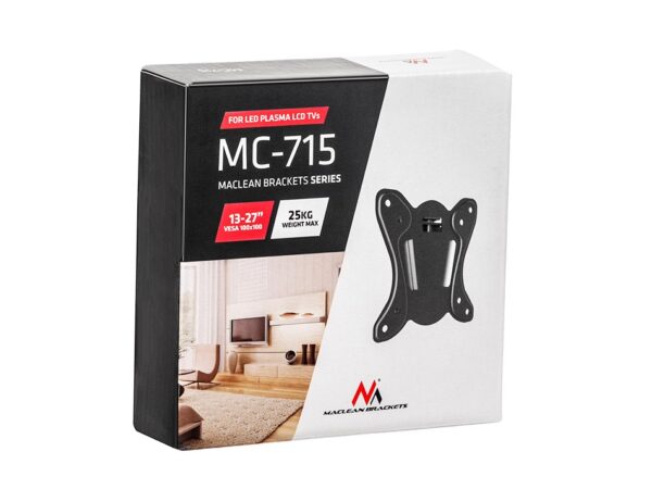 Uchwyt ścienny do telewizora Maclean MC-715 (Stały - 27"; max. 25kg) - obrazek 4