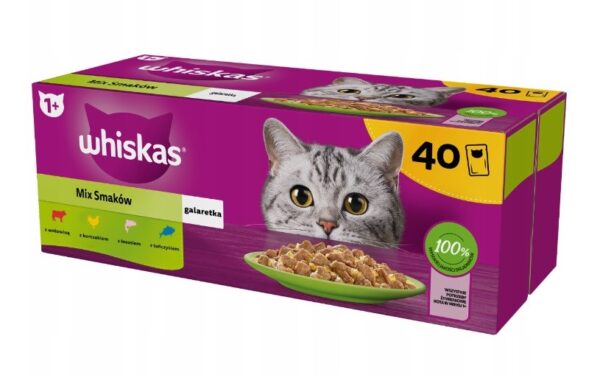 WHISKAS Mix smaków w galaretce - mokra karma dla kota - 40x85 g - obrazek 3