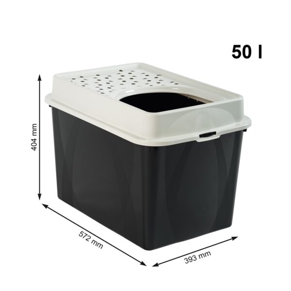 Rotho Toaleta BERTY Top Entry Eco black kot - obrazek 2