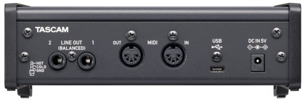 Tascam US-2x2HR - Interfejs USB audio/MIDI wysokiej rozdzielczości (2 wejścia, 2 wyjścia) - obrazek 3