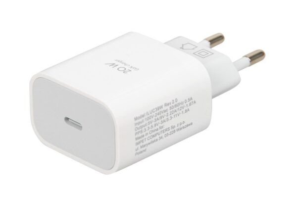 ŁADOWARKA SIECIOWA I-BOX C-39 USB-C PD20W Z KABLEM - obrazek 3