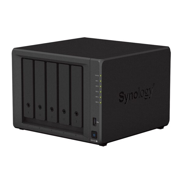 NAS Synology DS1522+; Tower; 5x (3.5" SATA HDD); AMD Ryzen R1600; 8 GB DDR4 ECC SODIMM (max. 32GB), 4 x 1GbE RJ-45 - obrazek 3